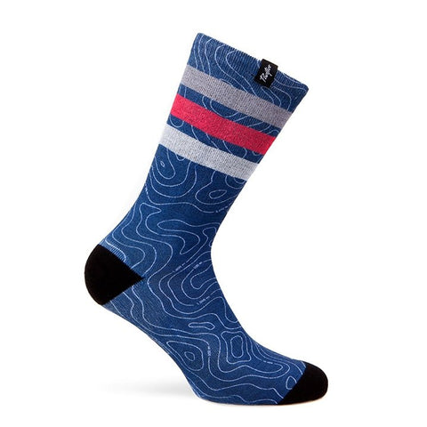 Pacific and Co Socks - Map Blue