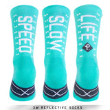 Pacific and Co Socks - Reflective Speed Slow Life - Turquoise