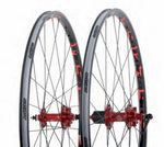 MSC 395 Wheelset Red Anodised hubs 9mm axle - Free MAXXIS 