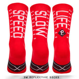 Pacific and Co Socks - Reflective Speed Slow Life - Red